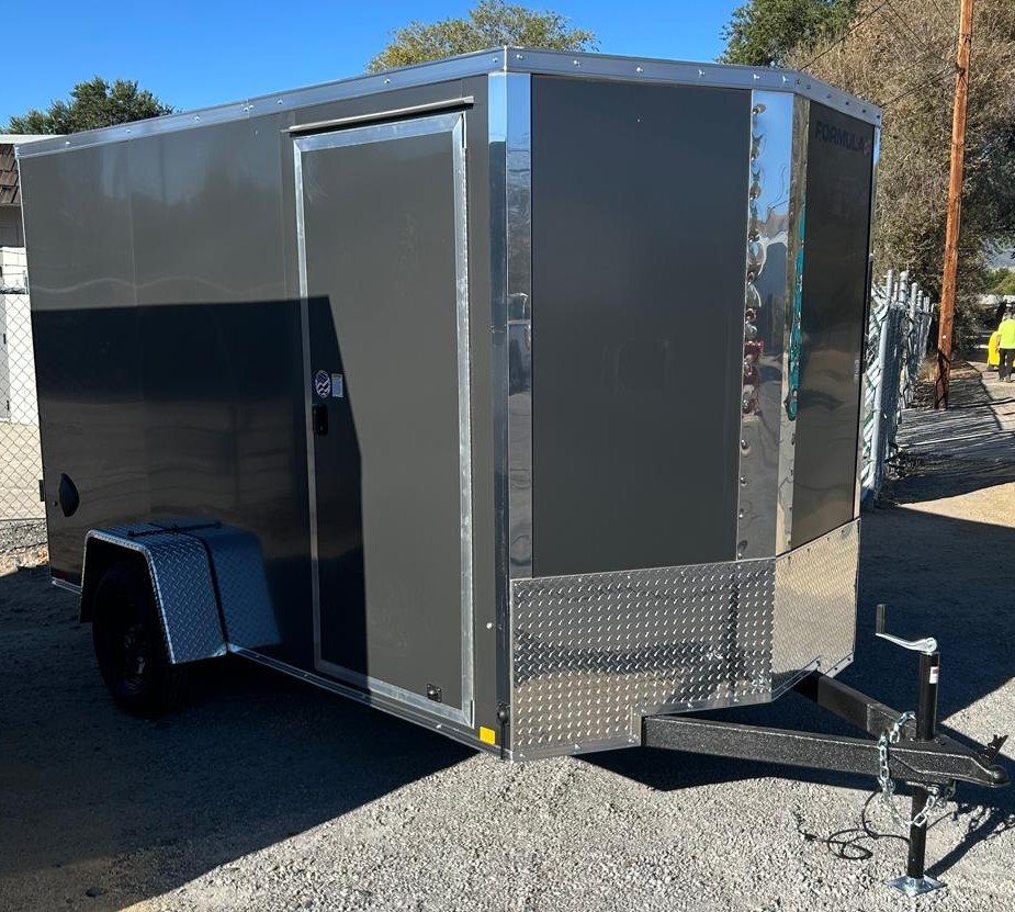 6×12 Formula Traverse Enclosed Cargo Trailer - Charcoal