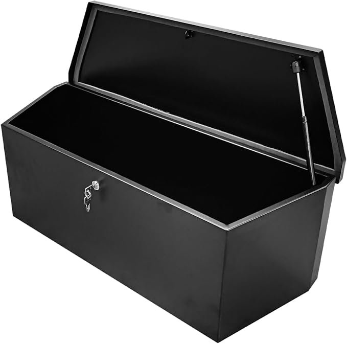 Box Black Steel Tongue Box Tool Chest 35 Inch