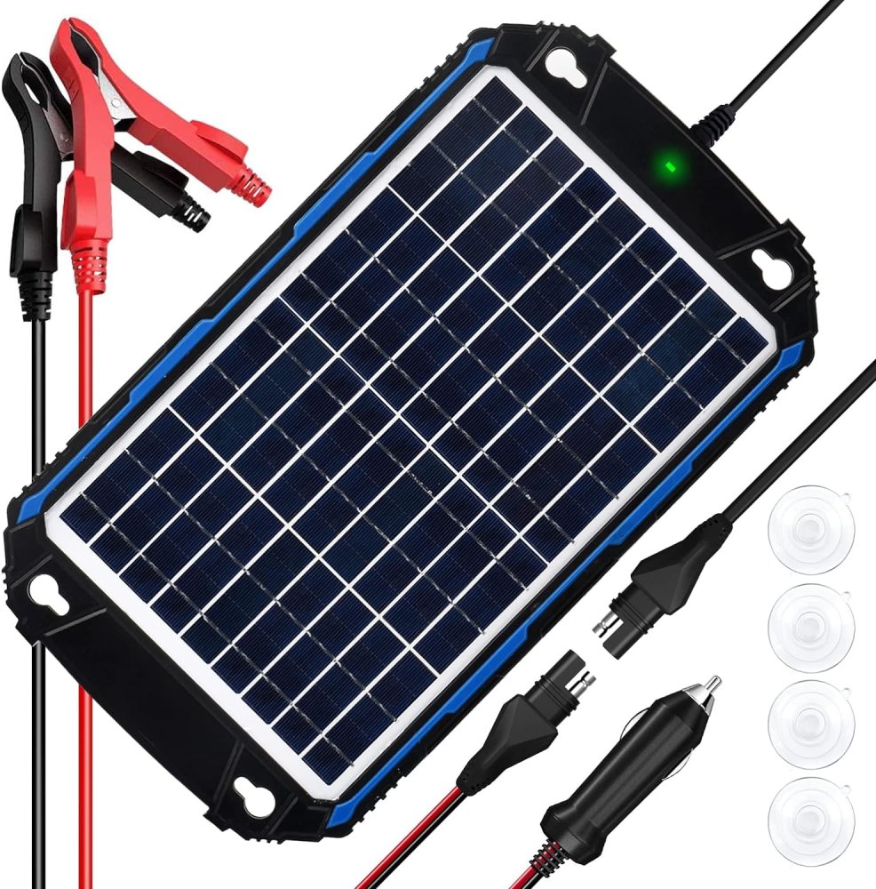 Solar Battery Charger & Maintainer Pro