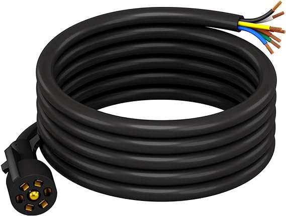 Plug 7 Way RV 8ft Cable