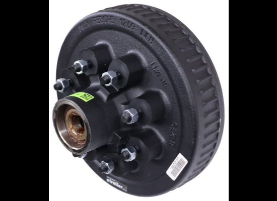 Trailer Hub and Drum Assembly - 7K E-Z Lube Axle - 8 on 6-1/2 - Pre-Greased - 1/2" Stud