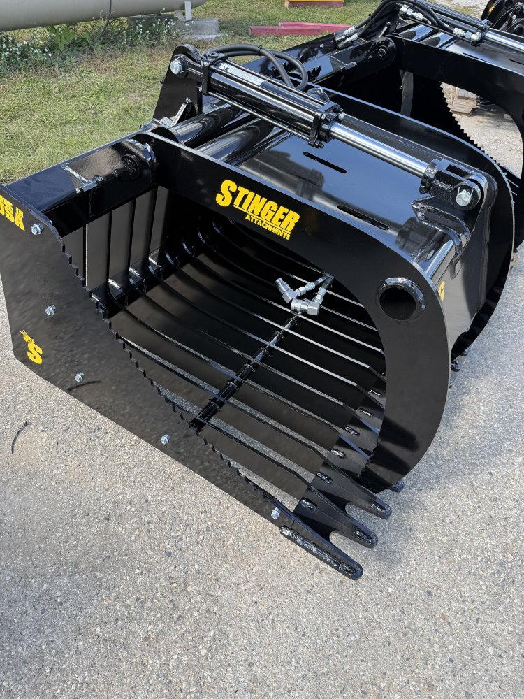 2026 Stinger Attachments 84" Rock Grapple Bucket ROG-84XD-BOS