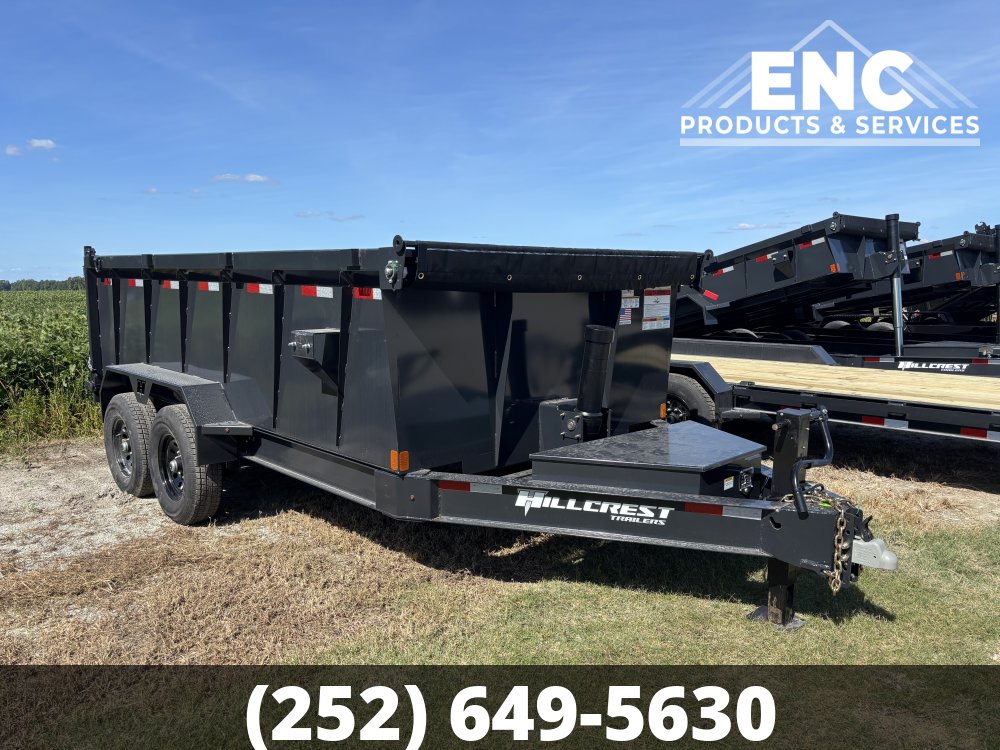 2027 7'x14' Hillcrest 15.4K High Side Telescopic Dump Trailer with Tarp & Ramps