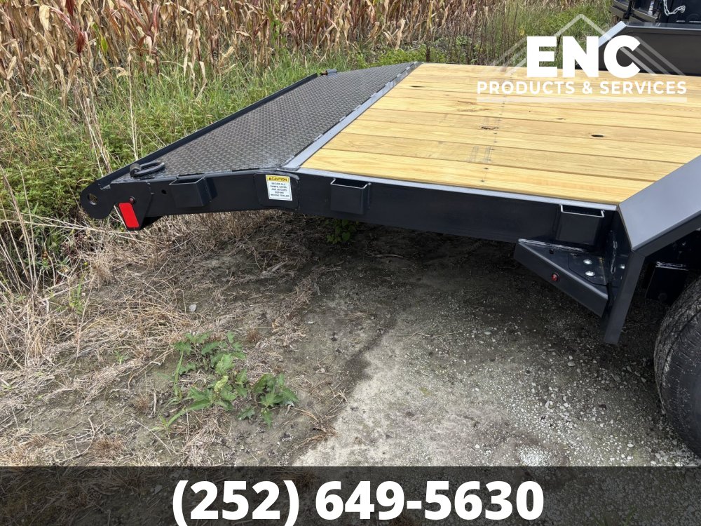 7'x20' Hillcrest Flatbed Car Hauler 7K Trailer with Slide-out Ramps