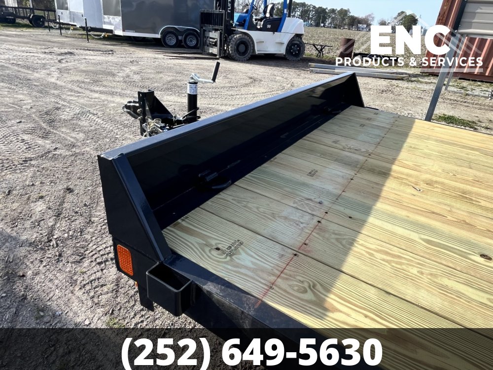 7x16 Hillcrest Flatbed Car Hauler 7K Trailer with Slide-out Ramps