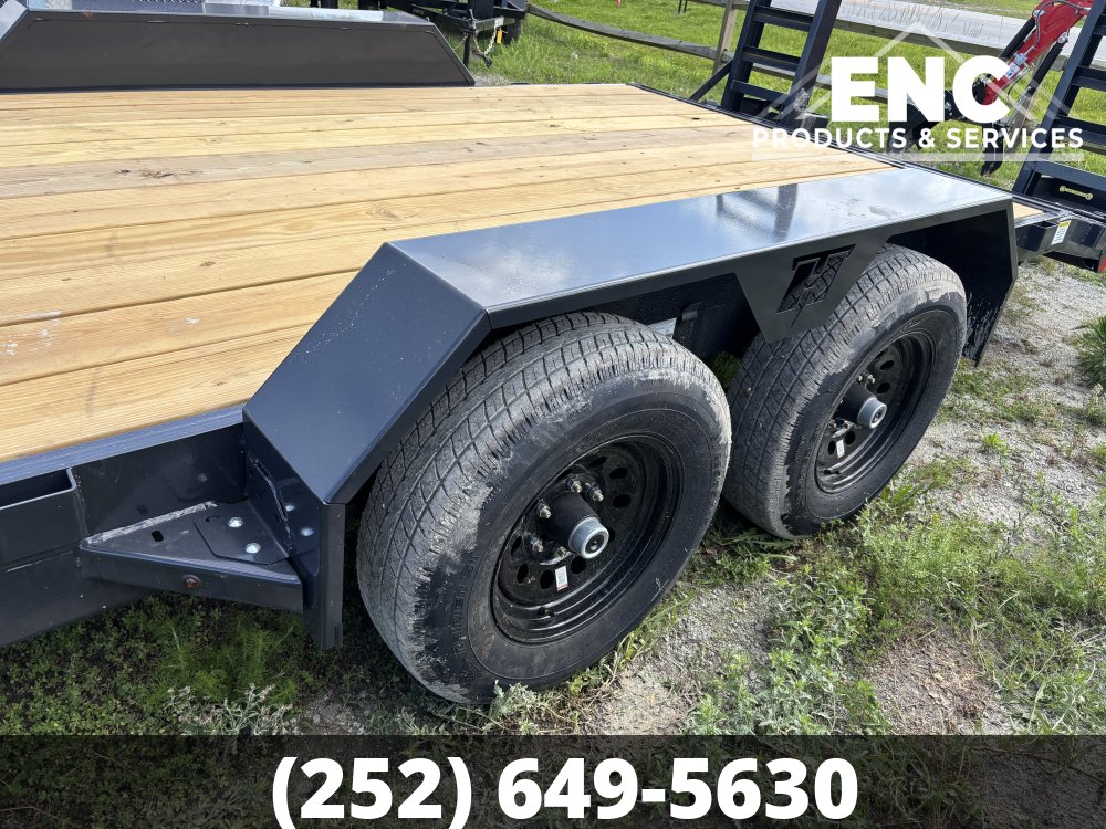 7x20 Hillcrest 10K GVWR Equipment Trailer with Stand Up Ramps