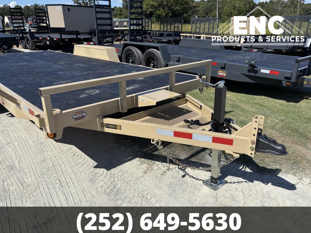2027 7'x18' 10K Prospector Equipment Trailer - Cobra-Lined - Slide-Out Ramps