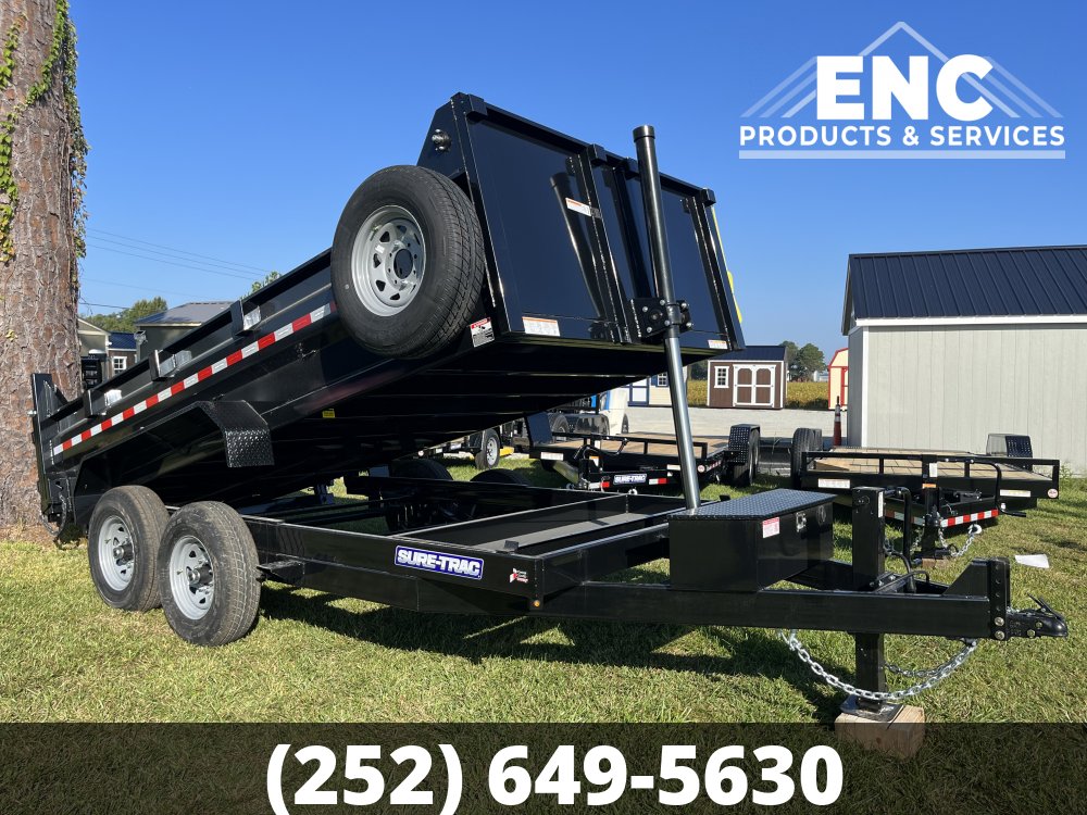 7x14 Sure-Trac Dump 14K Telescopic Dump Trailer