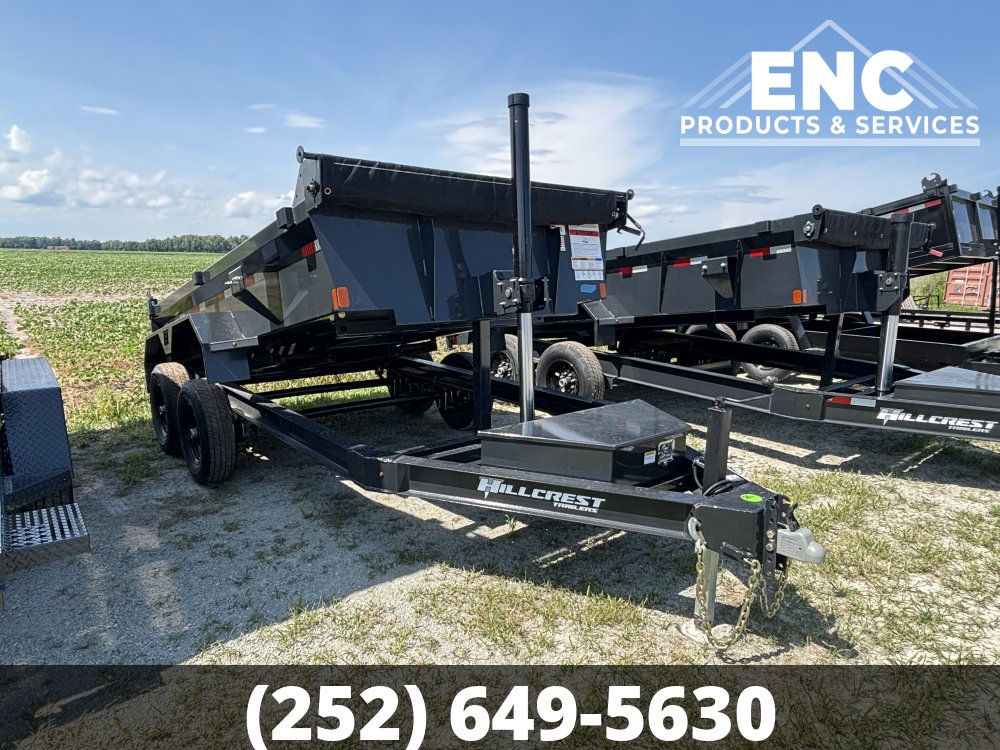 6x12 Hillcrest Dump 10K GVWR Telescopic Dump Trailer with Tarp