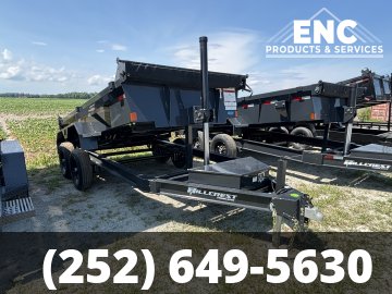 6x12 Hillcrest Dump 10K GVWR Telescopic Dump Trailer with Tarp