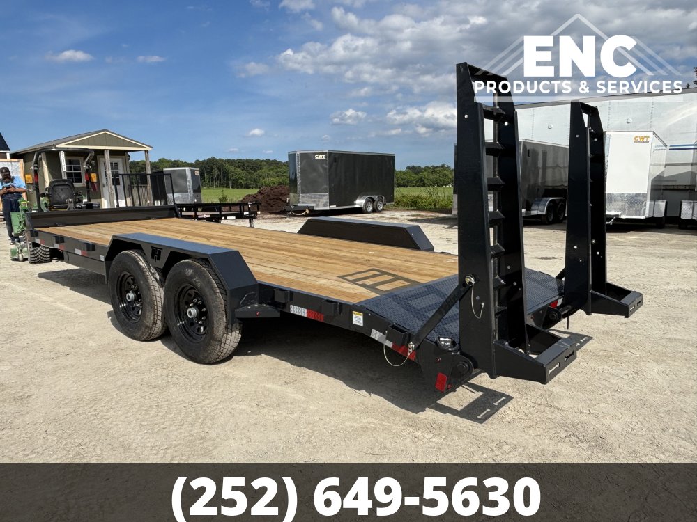 7x20 Hillcrest 15.4K GVWR Equipment Trailer with Stand Up Ramps