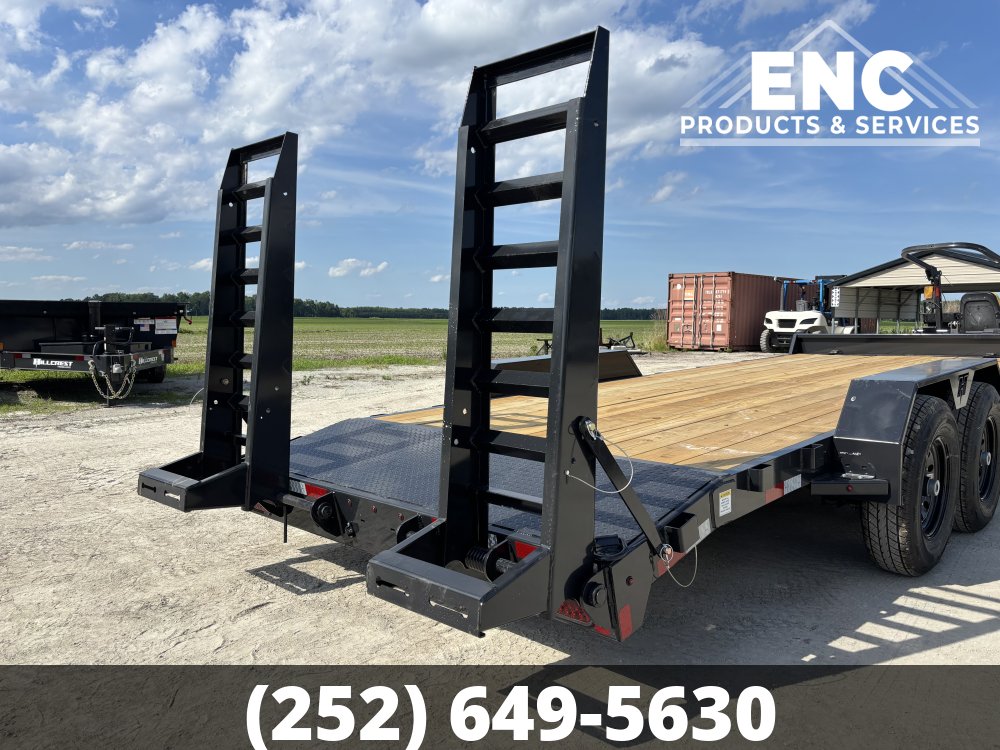 7x20 Hillcrest 15.4K GVWR Equipment Trailer with Stand Up Ramps