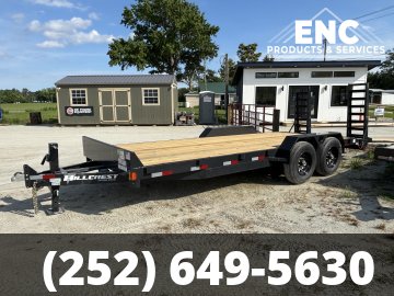 7x20 Hillcrest 14K GVWR Equipment Trailer with Stand Up Ramps