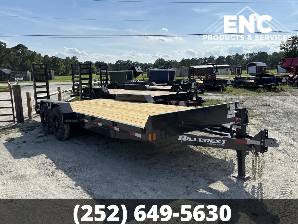 7x20 Hillcrest 15.4K GVWR Equipment Trailer with Stand Up Ramps