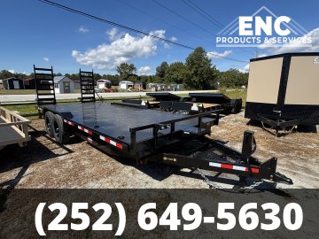 2027 8.5'x20' 14K Prospector Equipment Trailer - STEEL DECK DRIVE-OVER FENDERS