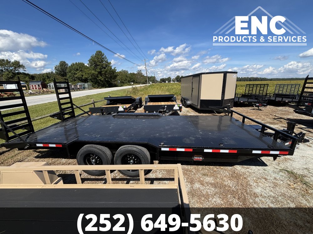 2027 8.5'x20' 14K Prospector Equipment Trailer - STEEL DECK DRIVE-OVER FENDERS