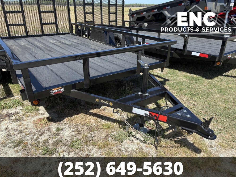 6.5x10 Prospector Trailers Utility 3.5K Trailer with Cobra-Lined Deck