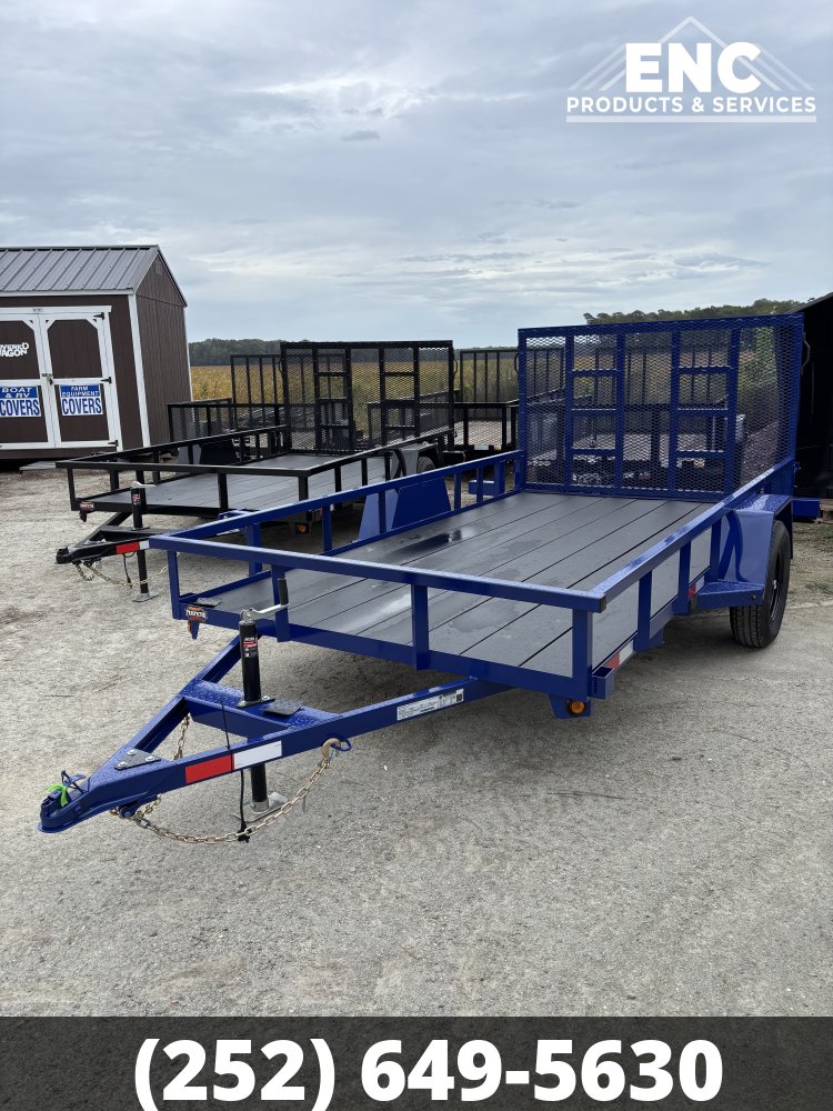 6.5'x12' Covered Wagon Prospector Utility 3K Trailer with Cobra-Lined Deck