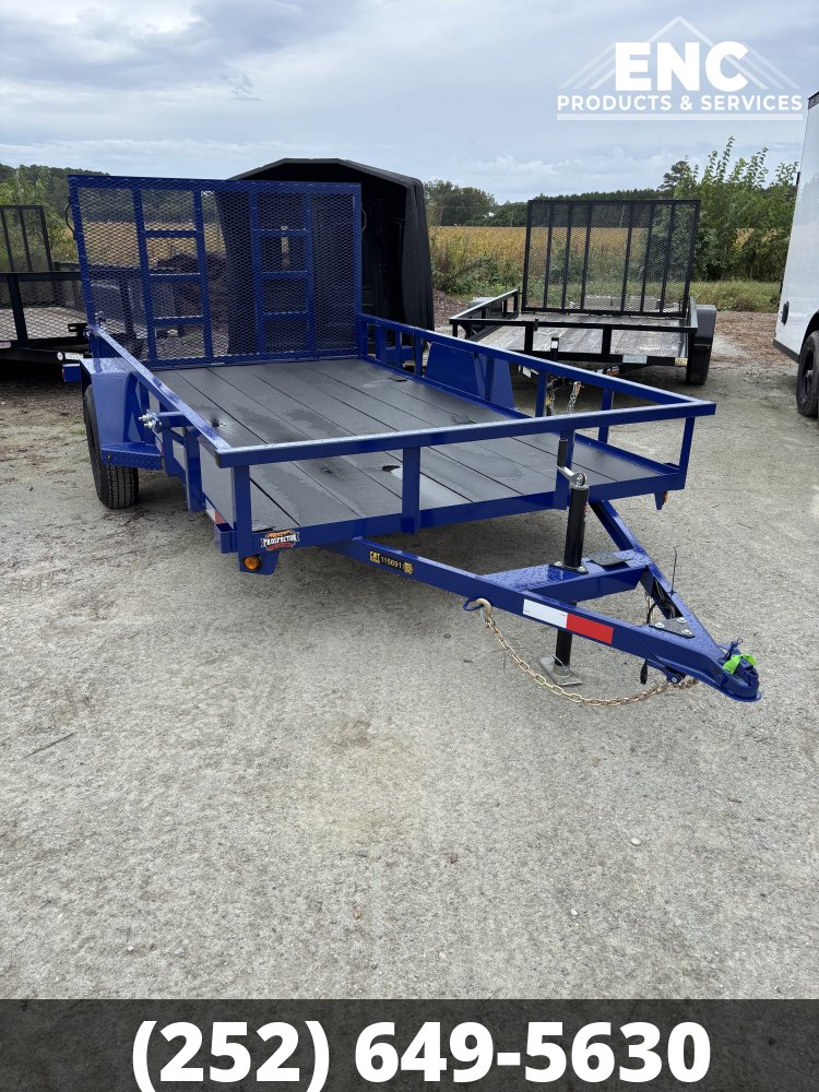 6.5'x12' Covered Wagon Prospector Utility 3K Trailer with Cobra-Lined Deck