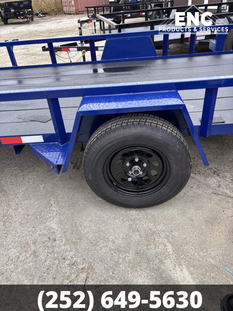 6.5'x12' Covered Wagon Prospector Utility 3K Trailer with Cobra-Lined Deck