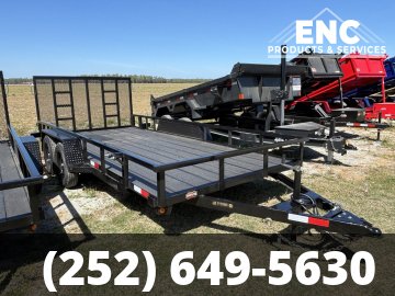 7x14 Prospector Trailers Utility 7K Tandem Axle Trailer with Cobra-Lined Deck