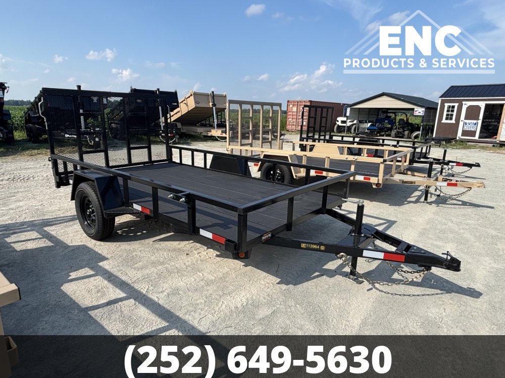 6.5'x12' Covered Wagon Prospector Utility 3K Trailer with Cobra-Lined Deck