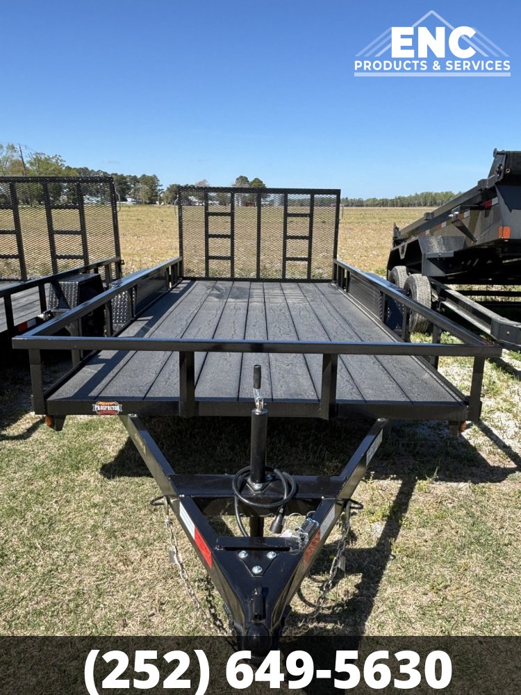 7x14 Prospector Trailers Utility 7K Tandem Axle Trailer with Cobra-Lined Deck