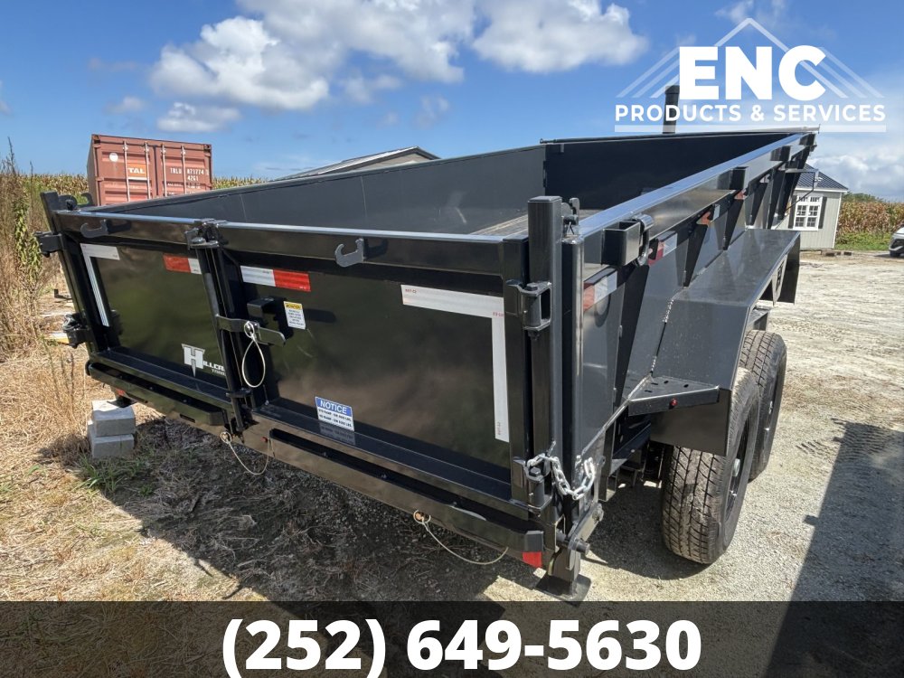 7x14 Hillcrest 15.4K Telescopic Dump Trailer with Tarp & Ramps