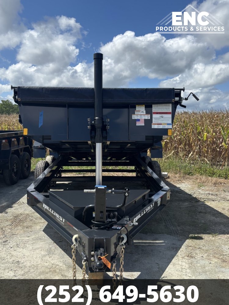 7x14 Hillcrest 15.4K Telescopic Dump Trailer with Tarp & Ramps