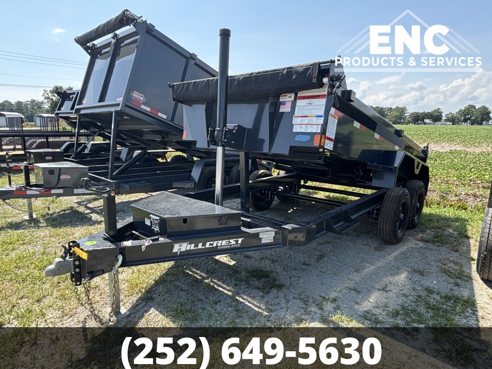 6x12 Hillcrest Dump 10K GVWR Telescopic Dump Trailer with Tarp & Ramps