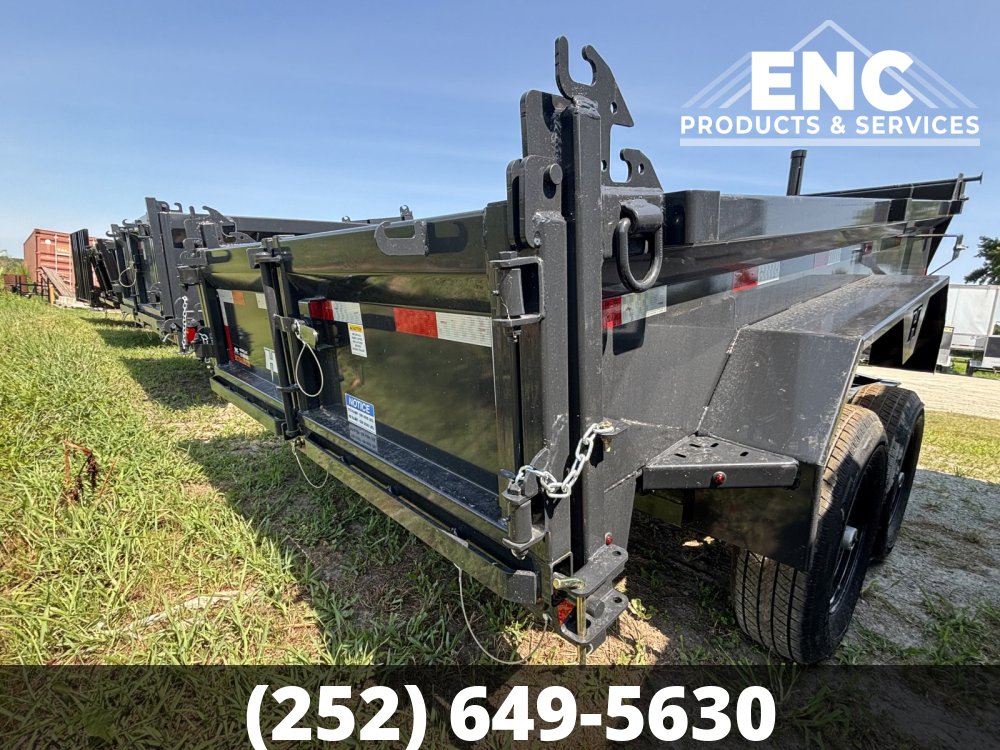 6x12 Hillcrest Dump 10K GVWR Telescopic Dump Trailer with Tarp & Ramps