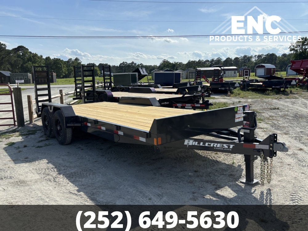 7x20 Hillcrest 15.4K GVWR Equipment Trailer with Stand Up Ramps