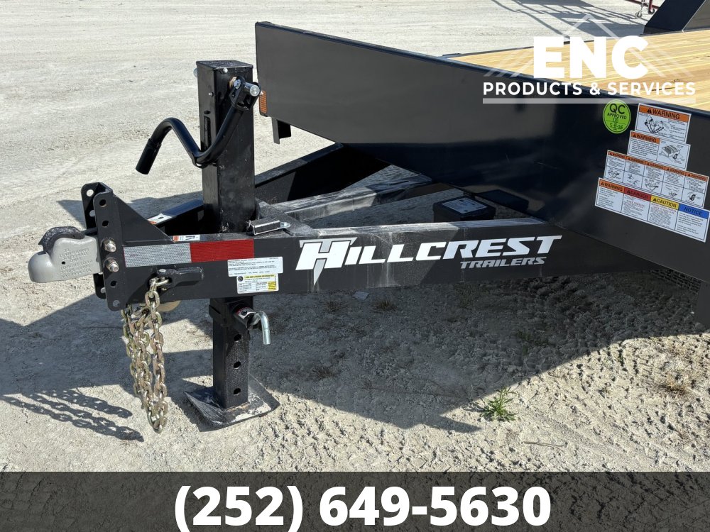 7x20 Hillcrest 15.4K GVWR Equipment Trailer with Stand Up Ramps