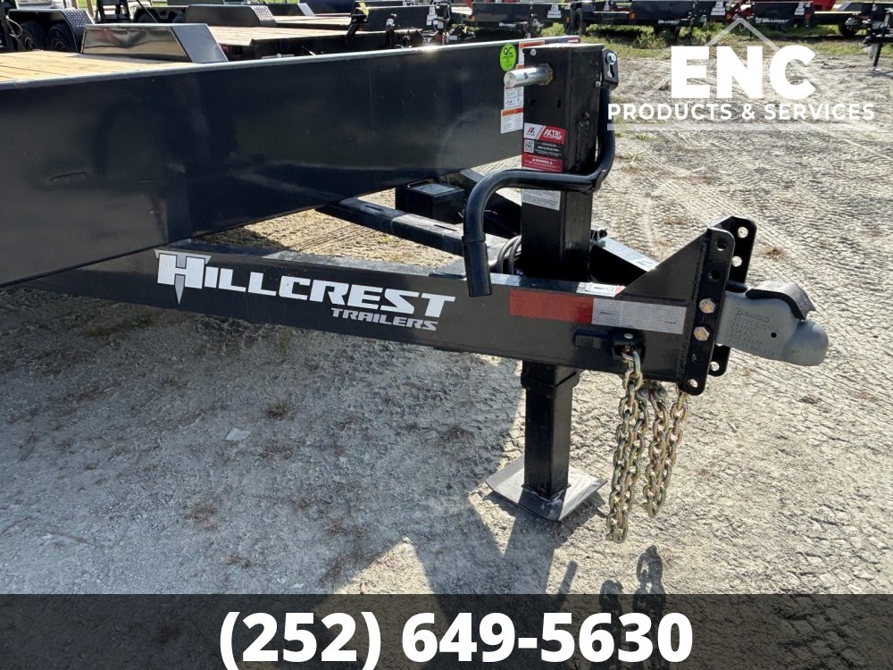 7x20 Hillcrest 15.4K GVWR Equipment Trailer with Stand Up Ramps