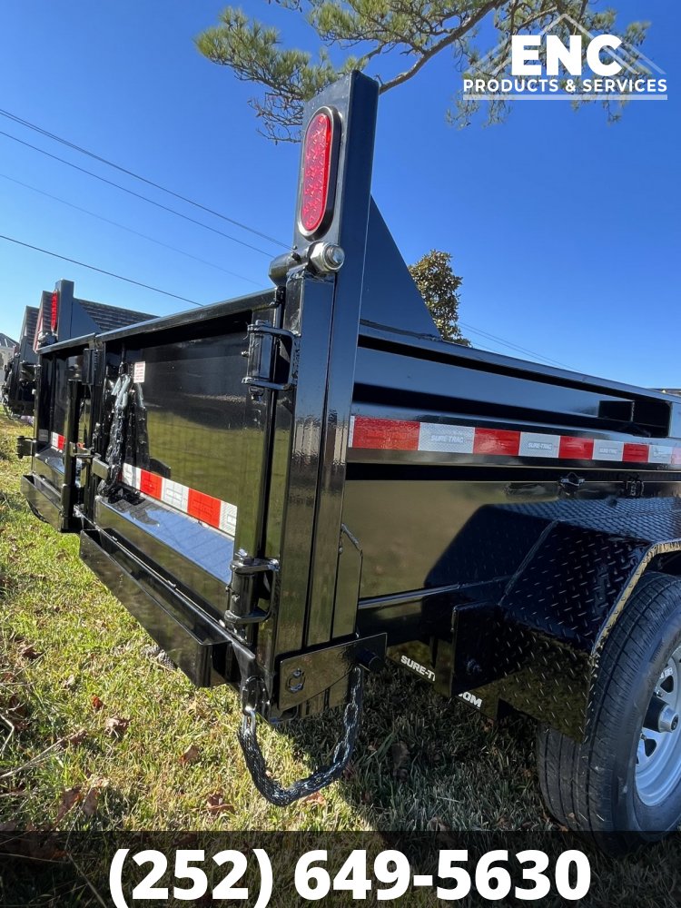 6x12 Sure-Trac Dump - 10K Dump Trailer- Telescopic Ram