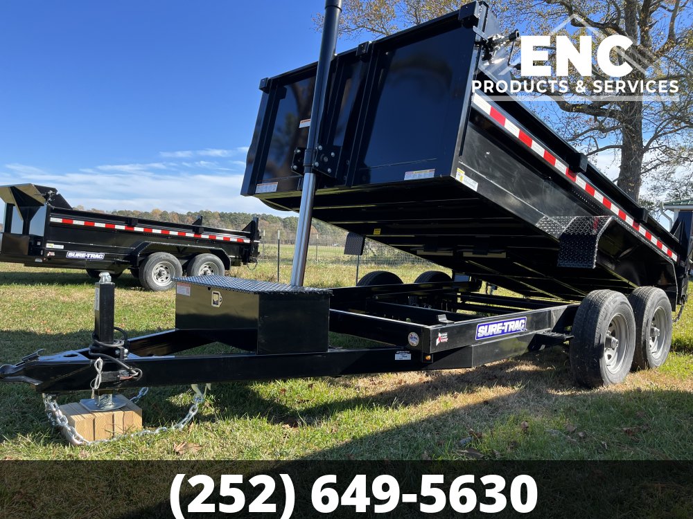 6x12 Sure-Trac Dump - 10K Dump Trailer- Telescopic Ram