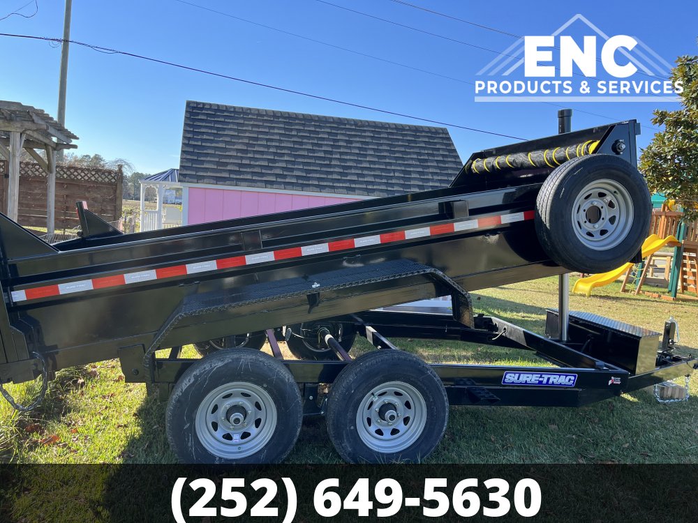 6x12 Sure-Trac Dump - 10K Dump Trailer- Telescopic Ram