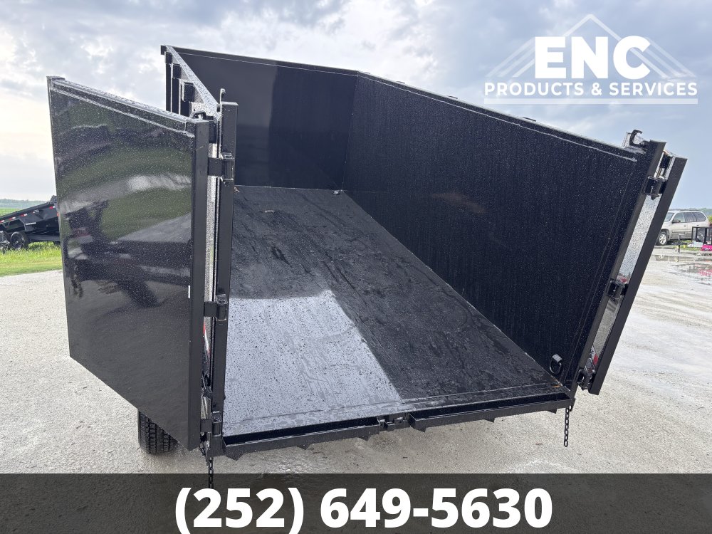 6x12 Covered Wagon Prospector Dump 4ft High Sides 10K GVWR Dump Trailer