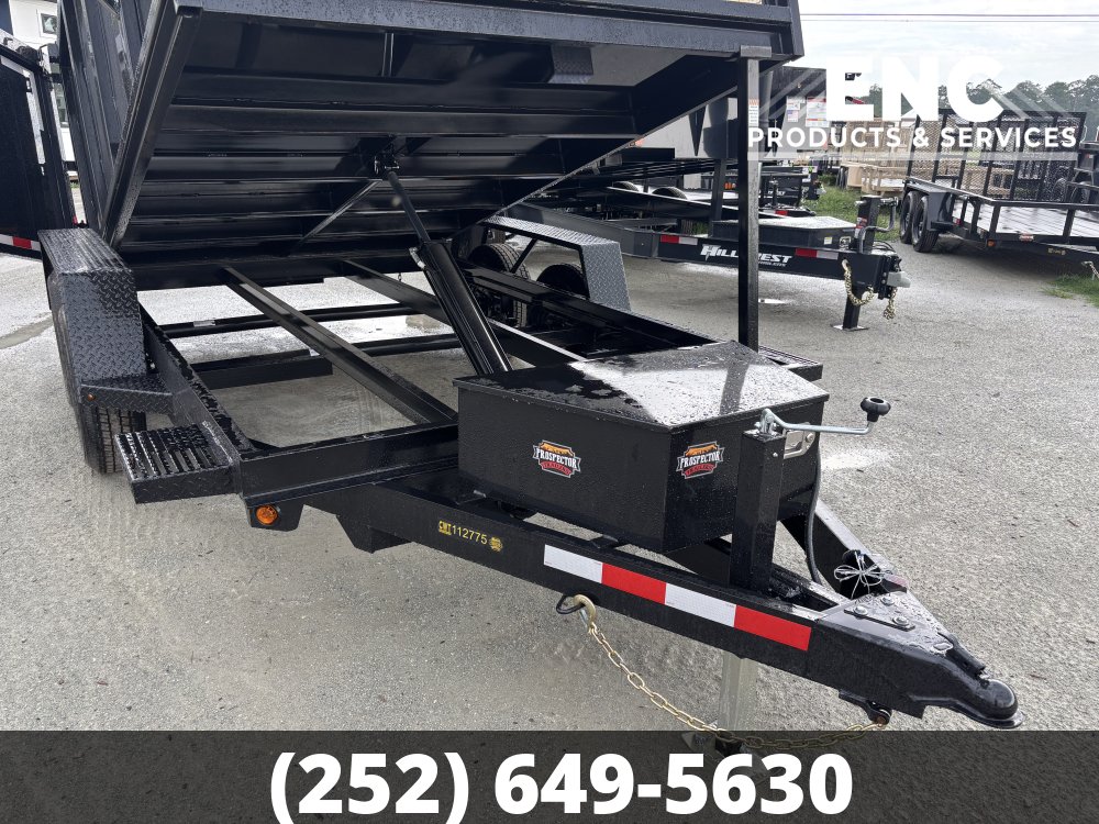 6x12 Covered Wagon Prospector Dump 4ft High Sides 10K GVWR Dump Trailer