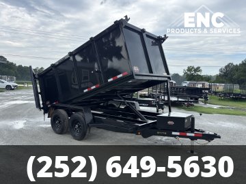 6x12 Covered Wagon Prospector Dump 4ft High Sides 10K GVWR Dump Trailer
