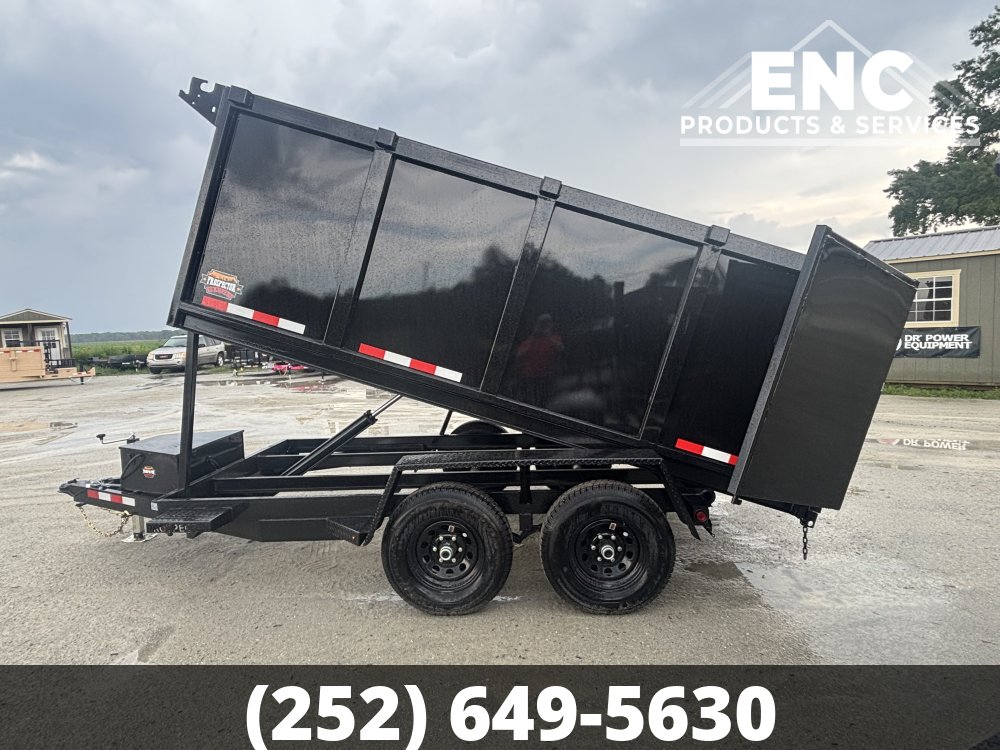 6x12 Covered Wagon Prospector Dump 4ft High Sides 10K GVWR Dump Trailer