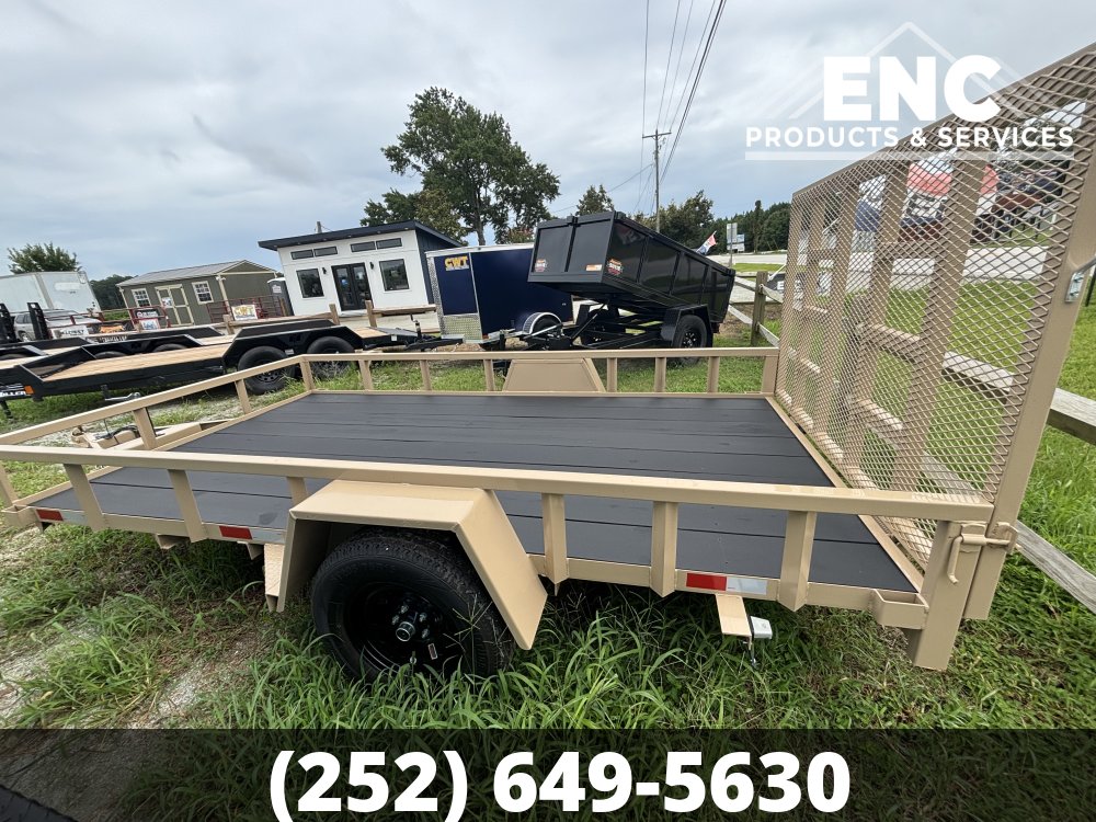 6.5x12 Covered Wagon Prospector Utility 3K Trailer with Cobra-Lined Deck