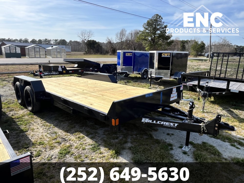 7x18 Hillcrest Flatbed Car Hauler