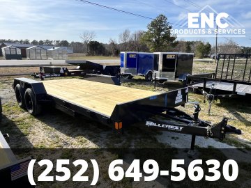 7x18 Hillcrest Flatbed Car Hauler