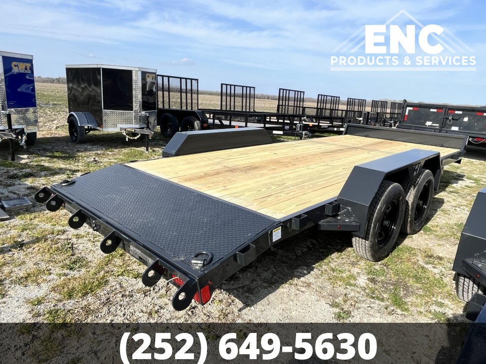 7x18 Hillcrest Flatbed Car Hauler