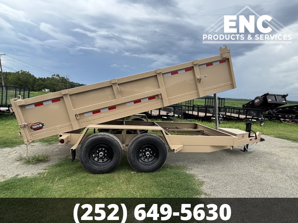 7x14 Covered Wagon Dump 14K Telescopic Ram Dump Trailer
