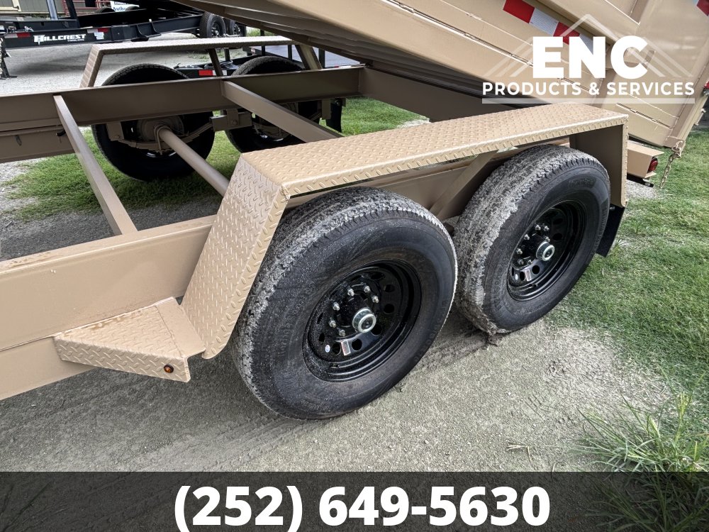 7x14 Covered Wagon Dump 14K Telescopic Ram Dump Trailer