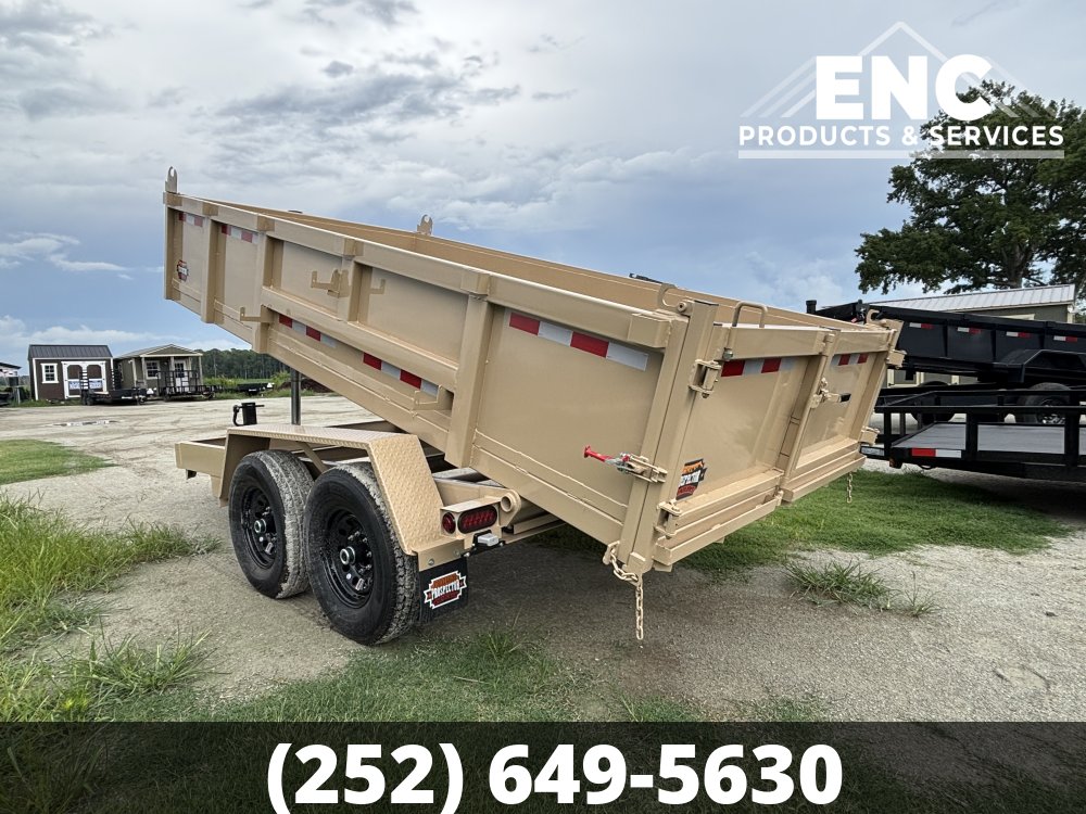 7x14 Covered Wagon Dump 14K Telescopic Ram Dump Trailer