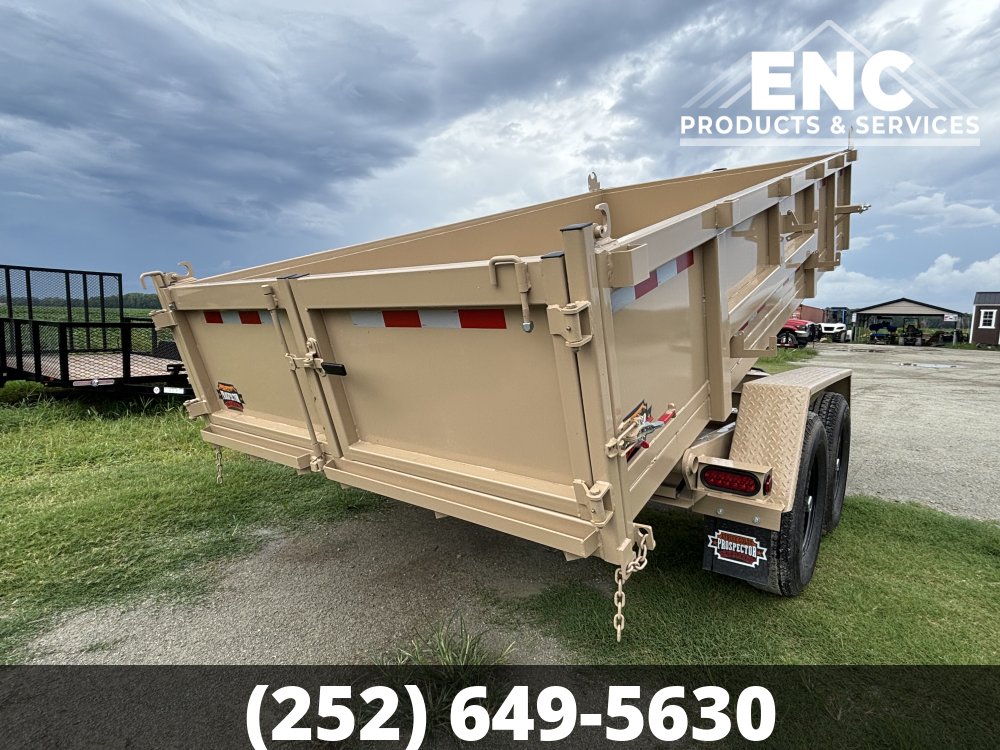 7x14 Covered Wagon Dump 14K Telescopic Ram Dump Trailer