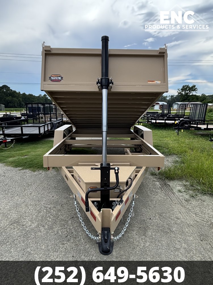 7x14 Covered Wagon Dump 14K Telescopic Ram Dump Trailer